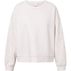 DEPECHE SWEATSHIRT, EMILY SWEATSHIRT MED BRODERI, OFF WHITE